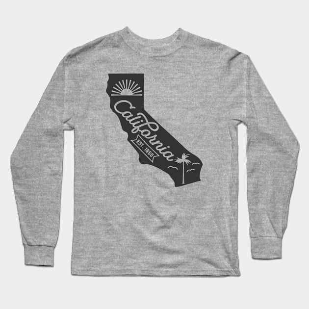 State of California Graphic Tee Long Sleeve T-Shirt by MN Favorites